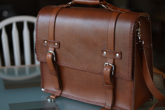 handmade leather bag for laptops